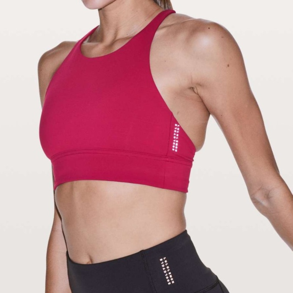 lululemon athletica Racerback Sports Bra in Raspberry